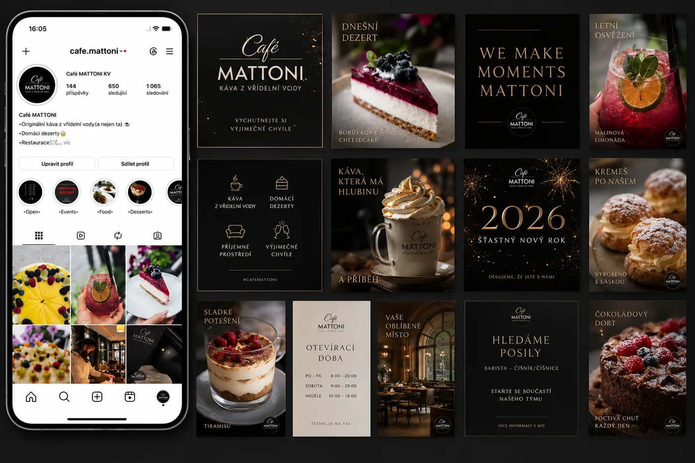 Café Mattoni — social media design