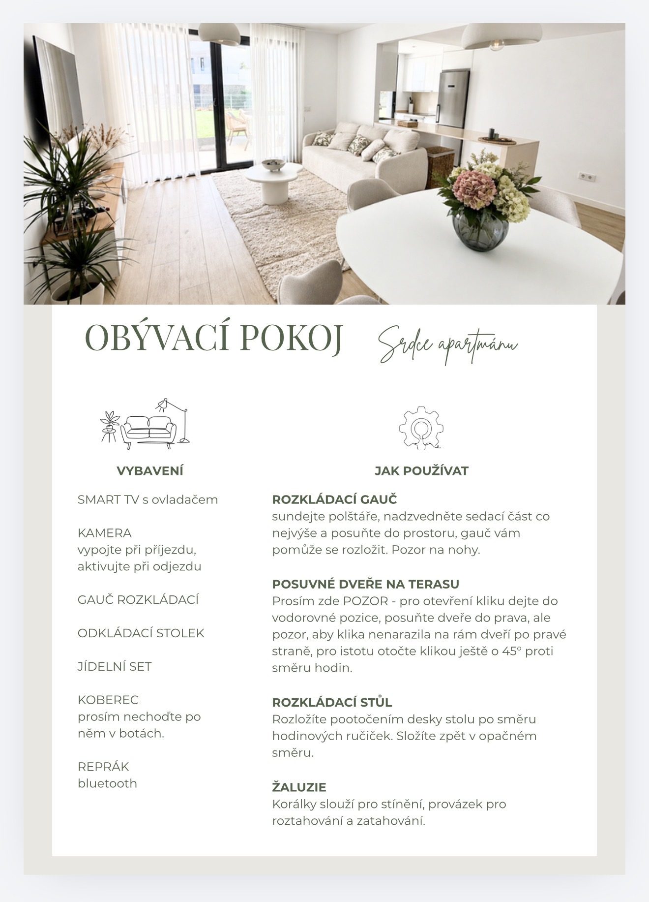 Apartment Guide — obývací pokoj